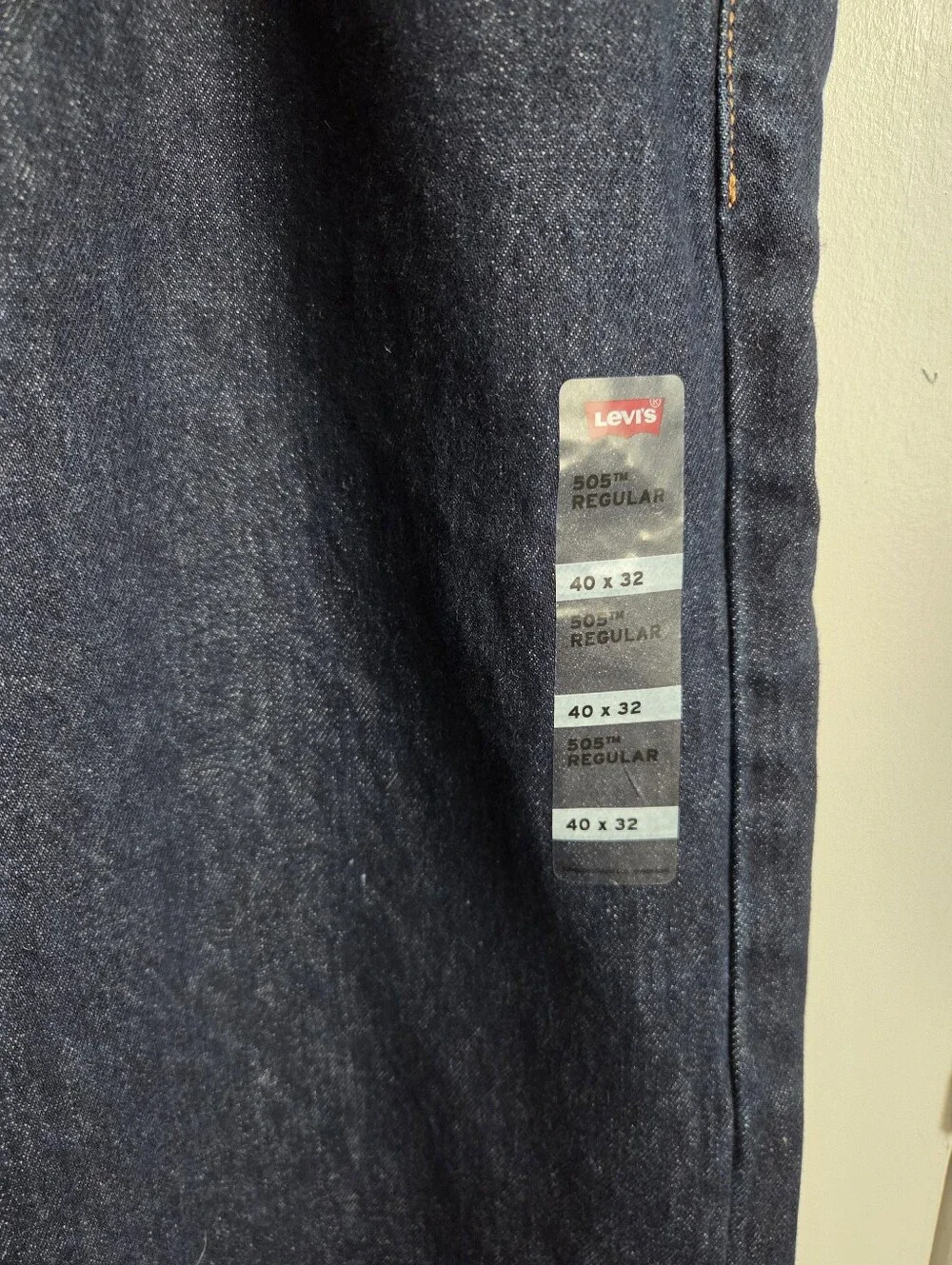 LEVI'S Men's 505 Relaxed Fit Straight Leg Denim Jeans Dark Wash Size 40x32 NEW
